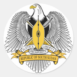 Wappen Südsudans Runder Aufkleber