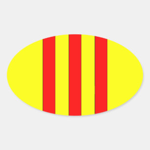 Wappen Südvietnams (1963 - 1975) Ovaler Aufkleber