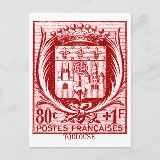 Wappen, Toulouse Frankreich Postkarte (Vorderseite)