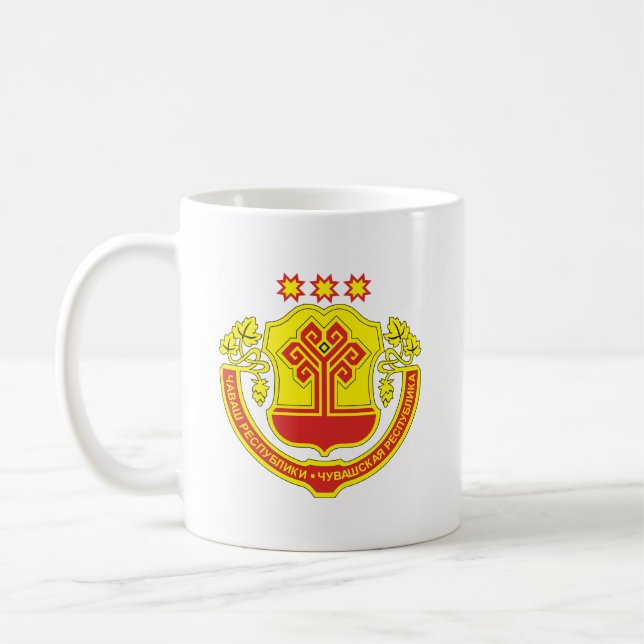 Wappen Tschuwaschiens Kaffeetasse (Links)