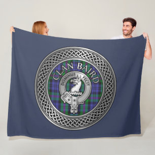 Wappen und Tartan-Knoten des Clan Baird Fleecedecke