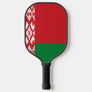 Wappen unter der weißrussischen Flagge Pickleball Schläger