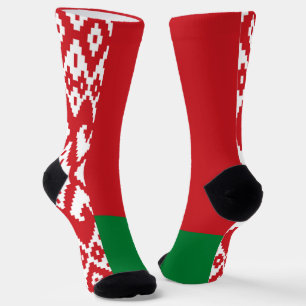 Wappen unter der weißrussischen Flagge Socken