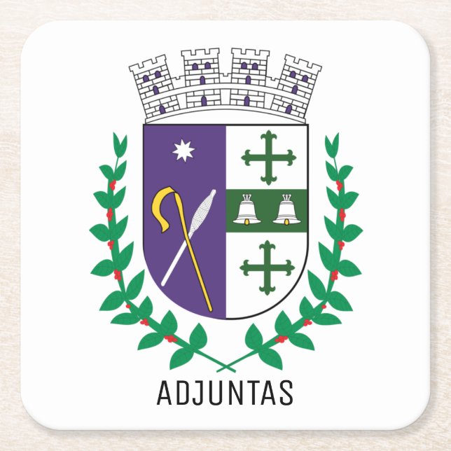 Wappen von Adjuntas, Puerto Rico Rechteckiger Pappuntersetzer (Vorderseite)