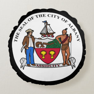 Wappen von Albany, New York Rundes Kissen