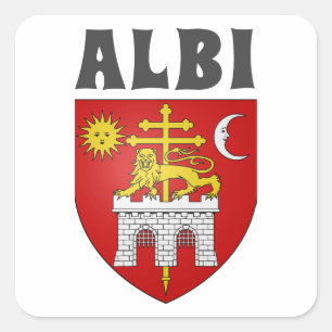 Wappen von Albi, Frankreich Quadratischer Aufkleber