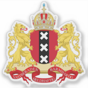 Wappen von Amsterdam, Niederlande Aufkleber