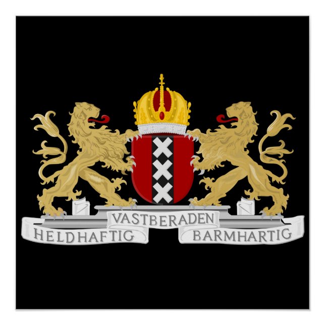 Wappen von Amsterdam Poster (Vorderseite)