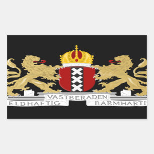 Wappen von Amsterdam Rechteckiger Aufkleber