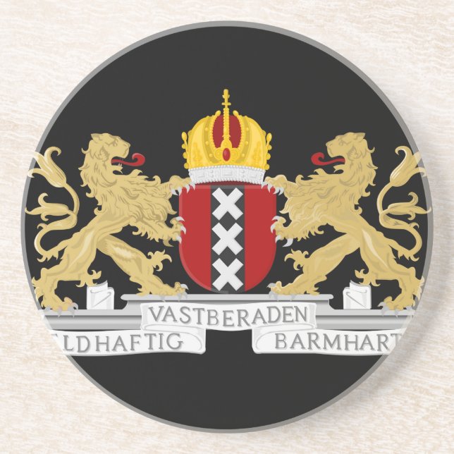 Wappen von Amsterdam Untersetzer (Vorne)