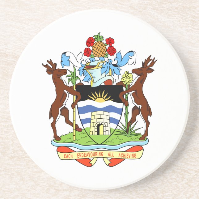 Wappen von Antigua und Barbuda Getränkeuntersetzer (Vorne)