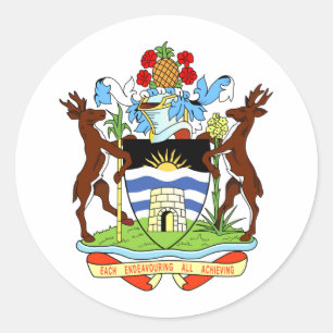 Wappen von Antigua und Barbuda Runder Aufkleber