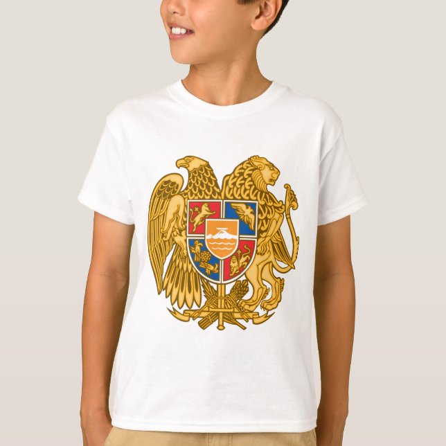 Wappen von Armenien - armenisches Emblem T-Shirt (Vorderseite)