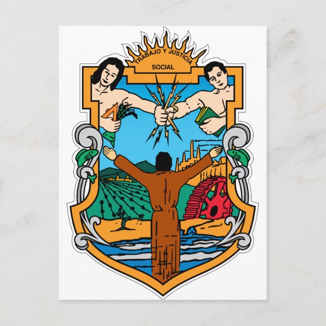 Wappen von Baja California Mexiko Offiziell Postkarte (Vorderseite)