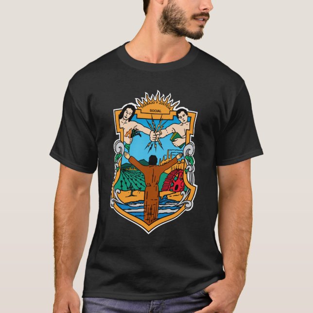 Wappen von Baja California Mexiko offiziell T-Shirt (Vorderseite)