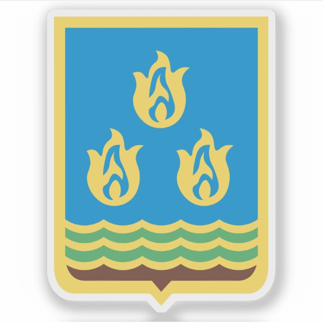 Wappen von Baku, Aserbaidschan Aufkleber (Vorderseite)