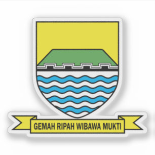 Wappen von Bandung, Indonesien Aufkleber