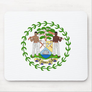 Wappen von Belize Landeswappen Symbol Emblem Flagg Mousepad