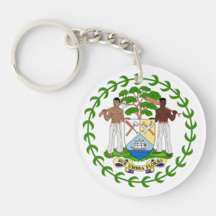 Wappen von Belize Landeswappen Symbol Emblem Flagg Schlüsselanhänger