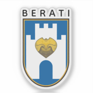 Wappen von Berat, Albanien Aufkleber
