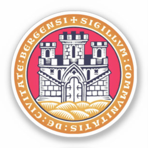 Wappen von Bergen, Norwegen Aufkleber