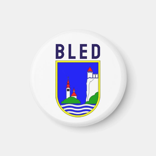Wappen von Bled, Slowenien Magnet (Vorne)