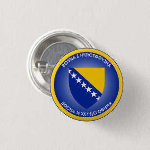 Wappen von Bosnien und Herzegowina Kreisform Button