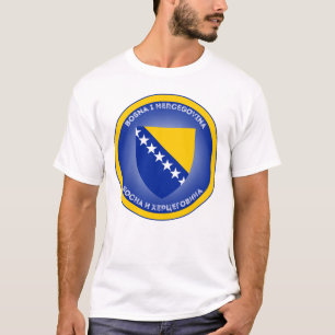 Wappen von Bosnien und Herzegowina Kreisform T-Shirt