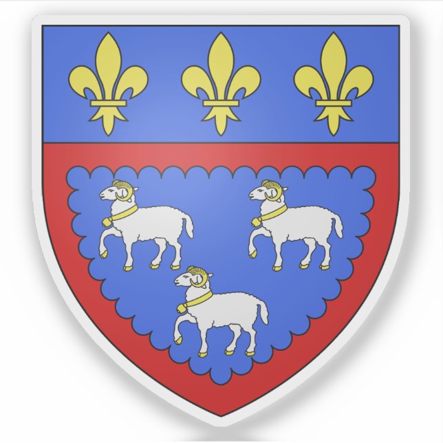 Wappen von Bourges, Cher, Centre-Val de Loire Aufkleber (Vorderseite)