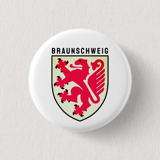 Wappen von Braunschweig, Deutschland Button (Vorderseite)