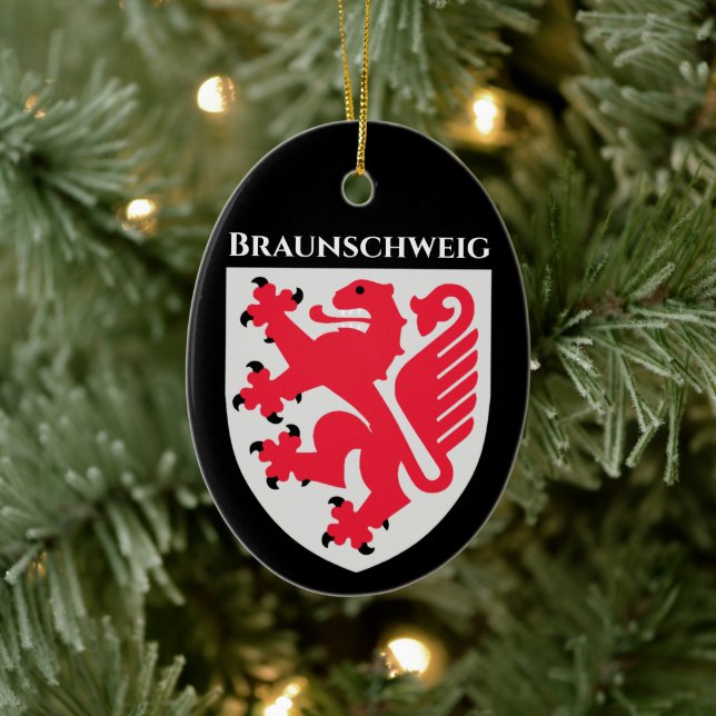 Wappen von Braunschweig, Deutschland Keramik Ornament (Baum)