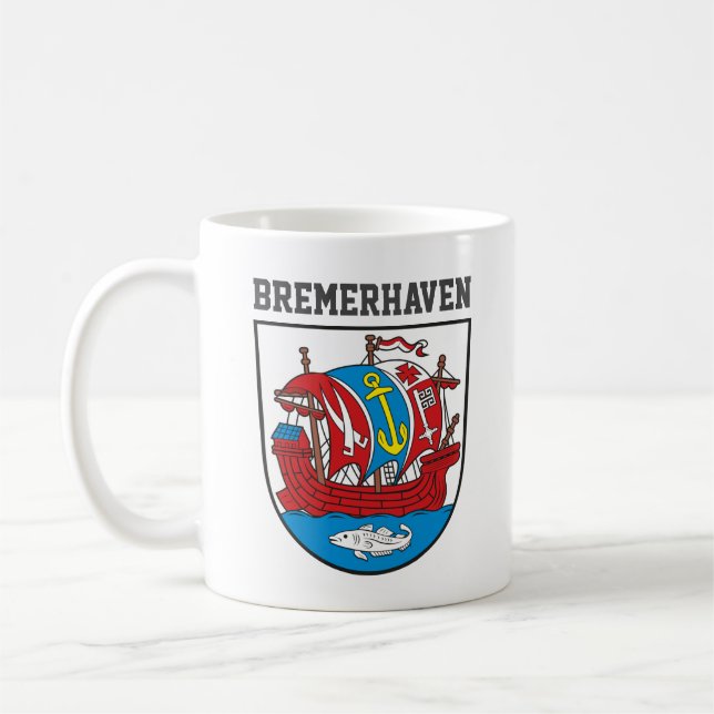 Wappen von Bremerhaven, Deutschland Kaffeetasse (Links)