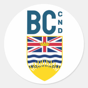 Wappen von British Columbia - CND Runder Aufkleber