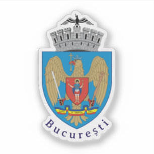 Wappen von Bukarest, Rumänien Aufkleber