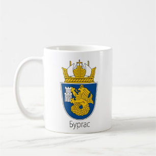 Wappen von Burgas, Bulgarien Kaffeetasse