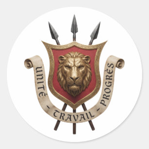 Wappen von Burundi Landesflagge Symbol Emblem Löwe Runder Aufkleber