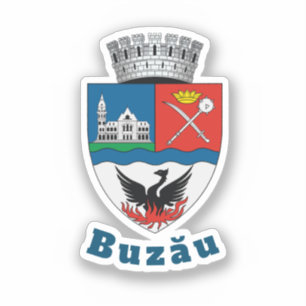 Wappen von Buzău, Rumänien Aufkleber