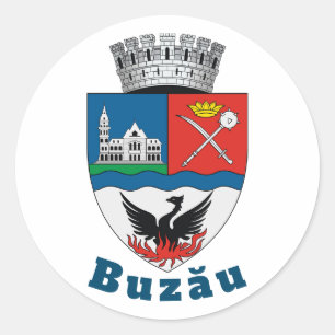 Wappen von Buzău, Rumänien Runder Aufkleber