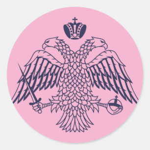 Wappen von Byzanz  Runder Aufkleber
