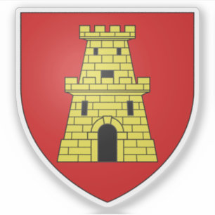 Wappen von Caen, Calvados, Normandie Aufkleber
