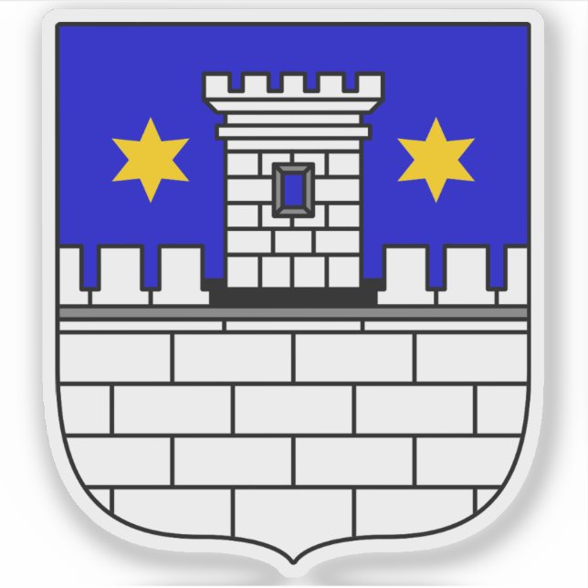 Wappen von Cakovec, Kroatien Aufkleber (Vorderseite)