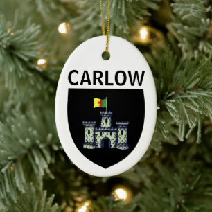 Wappen von Carlow (Stadt), Republik Irland Keramik Ornament