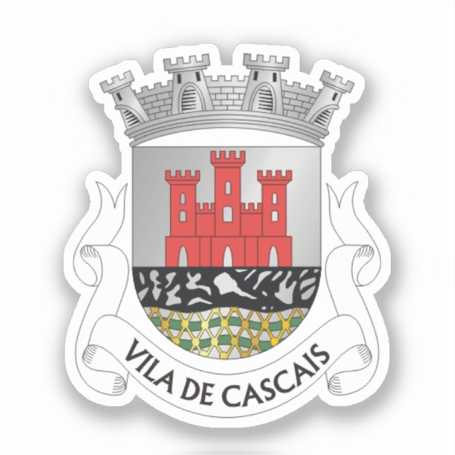 Wappen von Cascais, Portugal Aufkleber (Vorderseite)