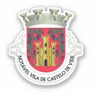 Wappen von Castelo de Vide, Portugal Aufkleber