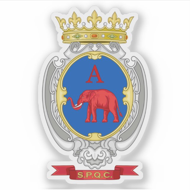 Wappen von Catania, Italien Aufkleber (Vorderseite)