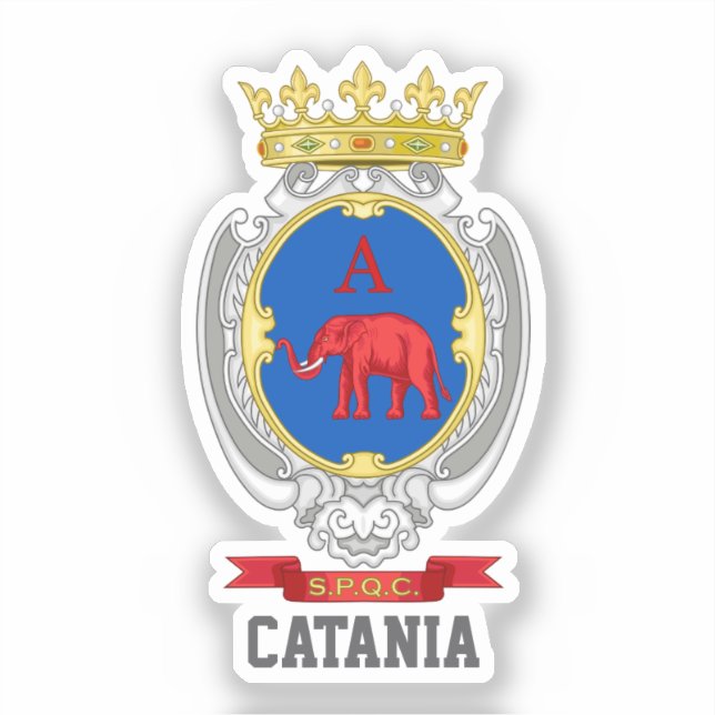Wappen von Catania, Sizilien Aufkleber (Vorderseite)
