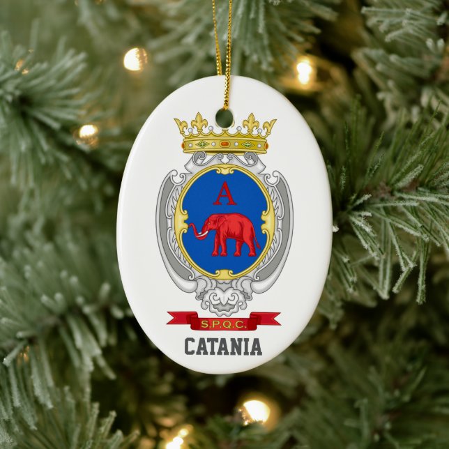 Wappen von Catania, Sizilien Keramik Ornament (Baum)