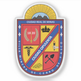 Wappen von Cerro de Pasco, Peru Aufkleber