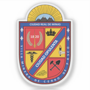 Wappen von Cerro de Pasco, Peru Aufkleber