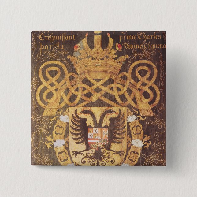 Wappen von Charles V des 23. Kapitels Button (Vorderseite)